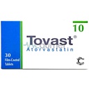 Tovast 10mg Tablet 30