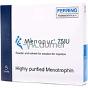 Menopur 75 IU Powder For Solution Injection 1ml Vi...