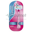 Gillette Venus Smooth Refillable Women Razor + Head Refiller 2Pcs