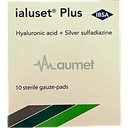 Ialuset Plus Hyaluronic Acid+Silver Sulfadiazine Sterile Gauze 10