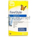 FreeStyle Optium Plus Blood Glucose Test Strip 50