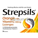 Strepsils Orange With Vitamin C 100mg Tablet 36 (01)