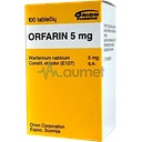Orfarin 5mg Tablet 100 (03)