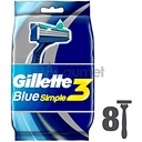 Gillette Blue 3 Simple Razor 8Pcs