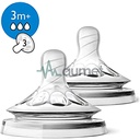 Avent Natural Teats 3M+ Adjustable Flow Rate