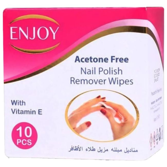 Enjoy Acetone Free Nail Polish Remover Wipe 10