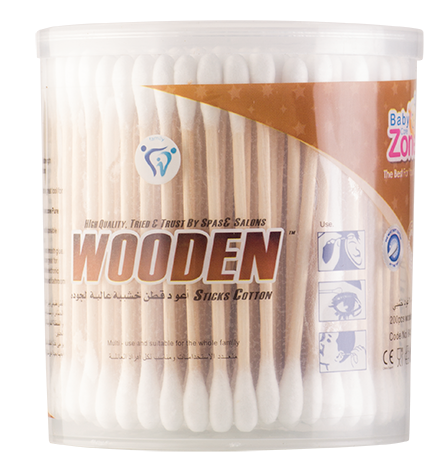 Baby Zone Wooden Cotton Ear Bud 200Pcs 8413
