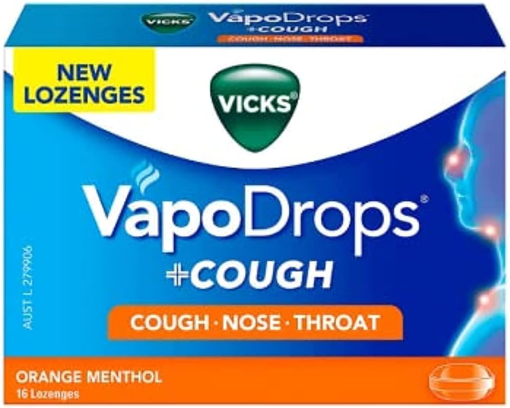 Vicks Vapo Drop Orange Menthol Lozenge 16
