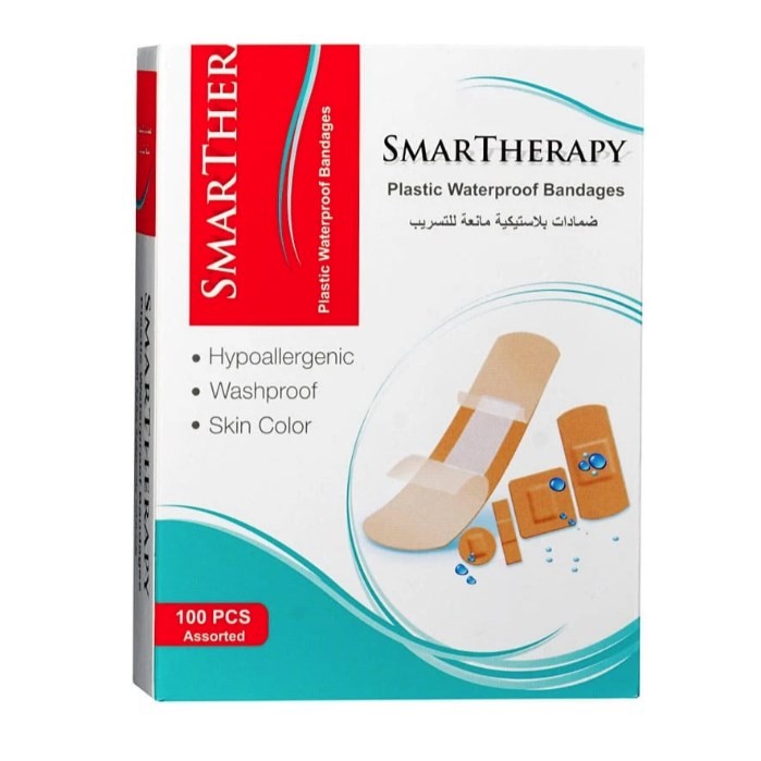 SmarTherapy Plastic Waterproof Assorted Plaster 100