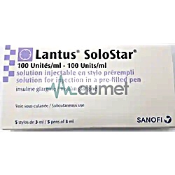 Lantus Solostar 100iu/ml Pen 5x3ml