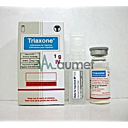 Triaxone 1g IV Injection Vial + Water For Injection 5ml