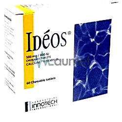 Ideos 500mg/400iu Calcium + Vitamin D3 Chewable Tablet 60