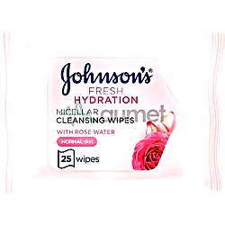 Johnson's Fresh Hydration Micellar Rose Water Wipe 25