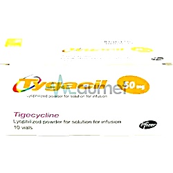 Tygacil 50mg Lyop Powder For I.V. Infusion 10