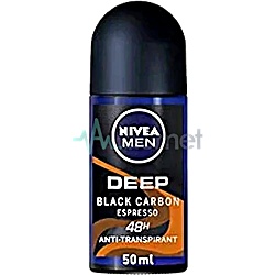 Nivea Deep Black Carbon Espresso Men Deodorant Roll On 50ml
