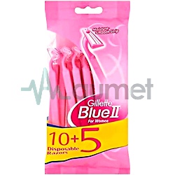 Gillette Blue 2 Women Razor 10+5Pcs