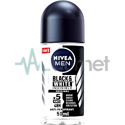 Nivea Invisible Black & White Original Men Deodorant Roll On 50ml