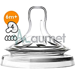 Avent Natural 6M+ Fast Flow Silicone Teat 2 SCF654/27